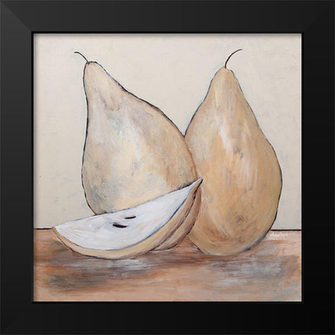 Pair of Pears Black Modern Wood Framed Art Print by Ebert, Roey