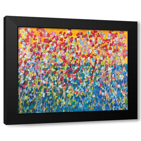 Happiness Black Modern Wood Framed Art Print by Ebert, Roey