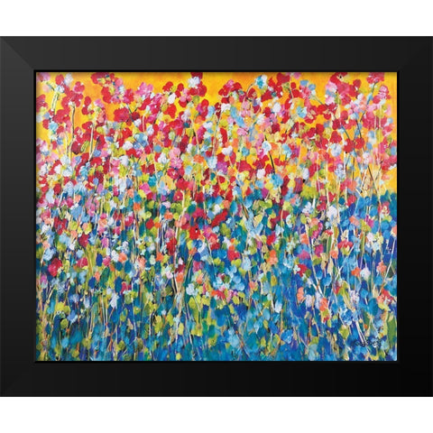 Happiness Black Modern Wood Framed Art Print by Ebert, Roey