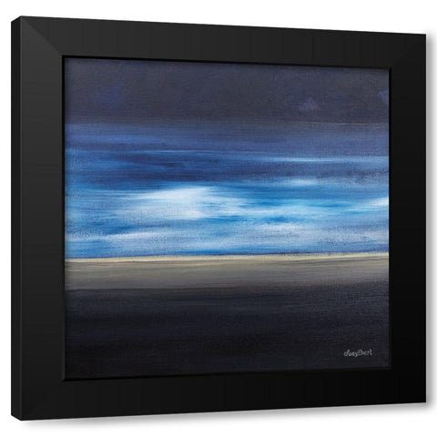 Moon Glow on the Water Black Modern Wood Framed Art Print with Double Matting by Ebert, Roey
