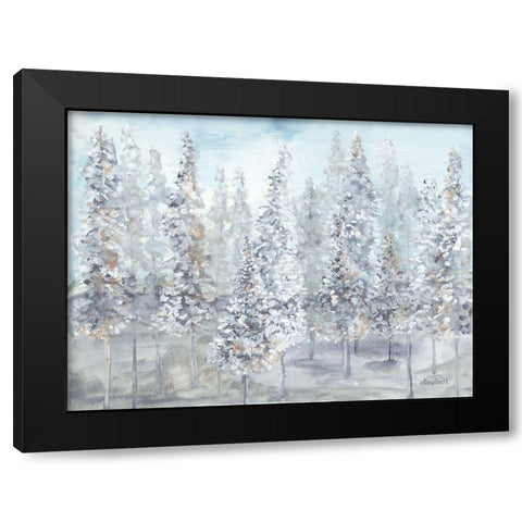 Splendid Forest Black Modern Wood Framed Art Print with Double Matting by Ebert, Roey