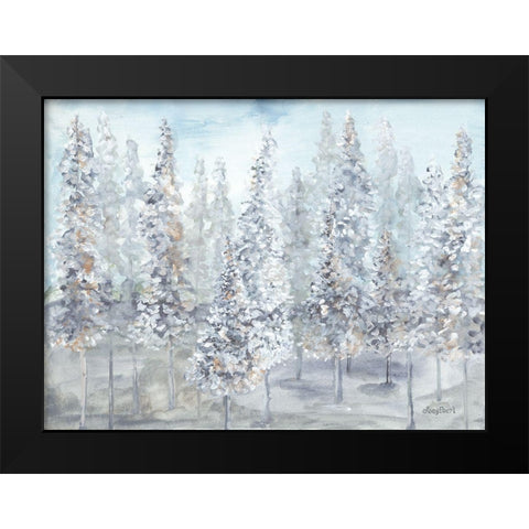 Splendid Forest Black Modern Wood Framed Art Print by Ebert, Roey