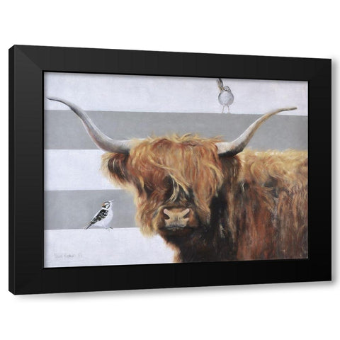 Thistles Black Modern Wood Framed Art Print by Redman, Suzi