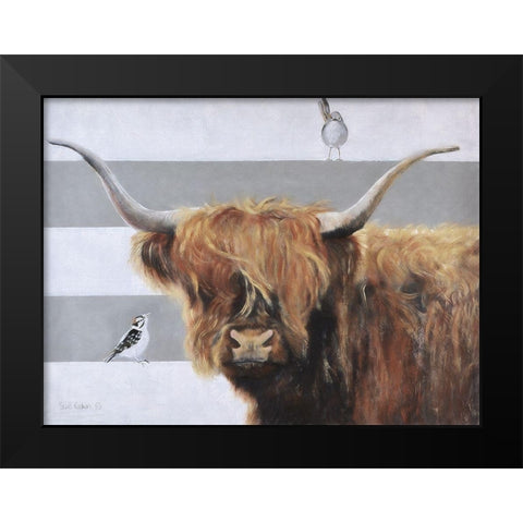 Thistles Black Modern Wood Framed Art Print by Redman, Suzi