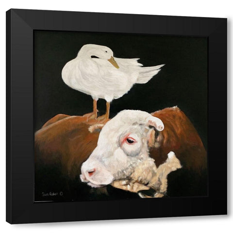 Patience and Pride Black Modern Wood Framed Art Print by Redman, Suzi