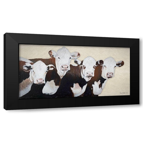 Girls   Black Modern Wood Framed Art Print by Redman, Suzi