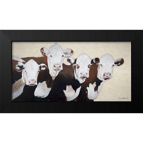 Girls   Black Modern Wood Framed Art Print by Redman, Suzi