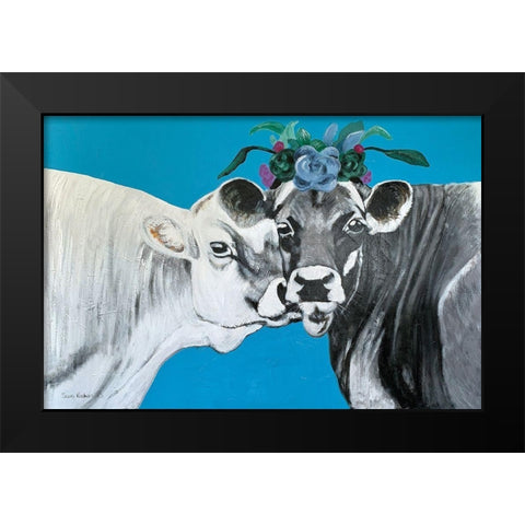 Queenie    Black Modern Wood Framed Art Print by Redman, Suzi