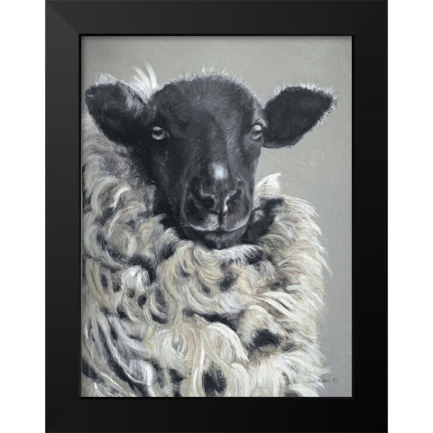 Sheep   Black Modern Wood Framed Art Print by Redman, Suzi