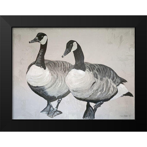 Ducks    Black Modern Wood Framed Art Print by Redman, Suzi
