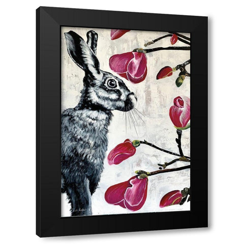 Magnolia Black Modern Wood Framed Art Print with Double Matting by Redman, Suzi