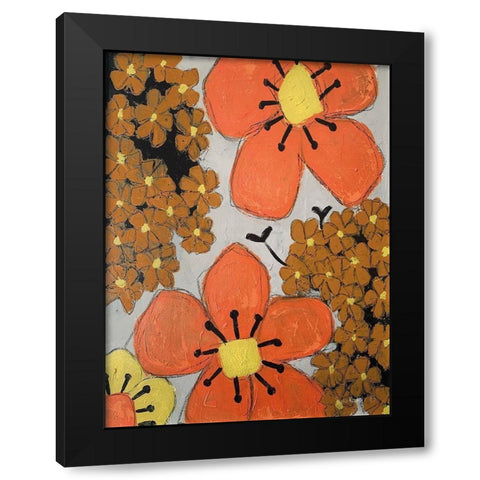 Lazy Daisy I Black Modern Wood Framed Art Print with Double Matting by Redman, Suzi