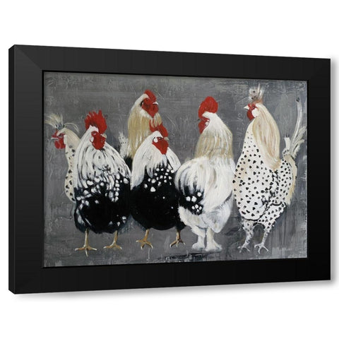 Brood Meeting    Black Modern Wood Framed Art Print with Double Matting by Redman, Suzi