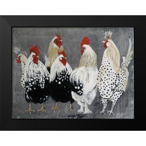 Brood Meeting    Black Modern Wood Framed Art Print by Redman, Suzi