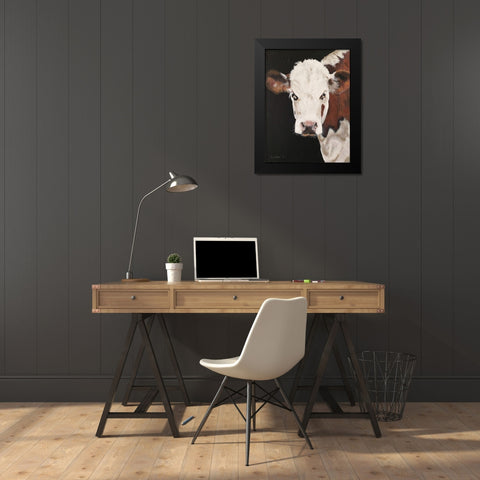 Portrait of a Hereford Black Modern Wood Framed Art Print by Redman, Suzi