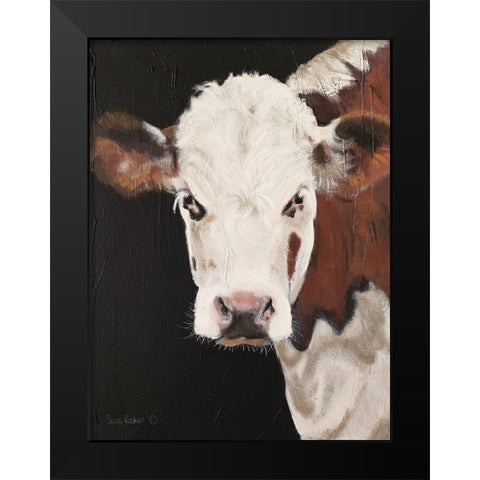 Portrait of a Hereford Black Modern Wood Framed Art Print by Redman, Suzi