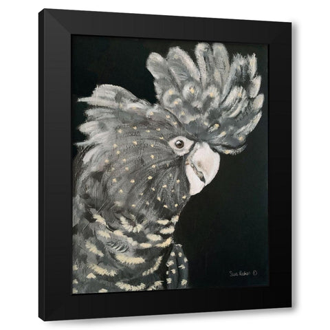 Gray Cockatoo Black Modern Wood Framed Art Print by Redman, Suzi