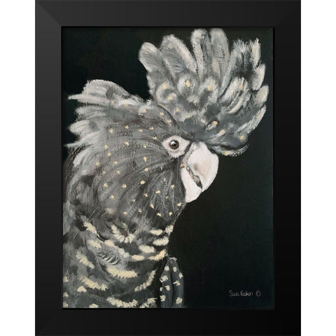 Gray Cockatoo Black Modern Wood Framed Art Print by Redman, Suzi