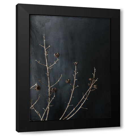 Branches in Noir I Black Modern Wood Framed Art Print with Double Matting by Rigsby, Jennifer