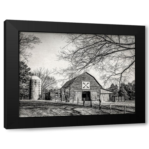 At Home in the Barn Black Modern Wood Framed Art Print by Rigsby, Jennifer