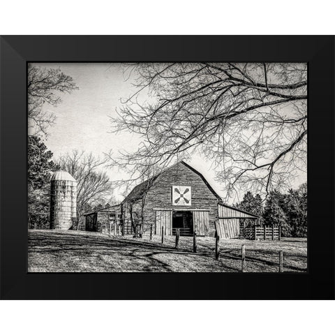 At Home in the Barn Black Modern Wood Framed Art Print by Rigsby, Jennifer