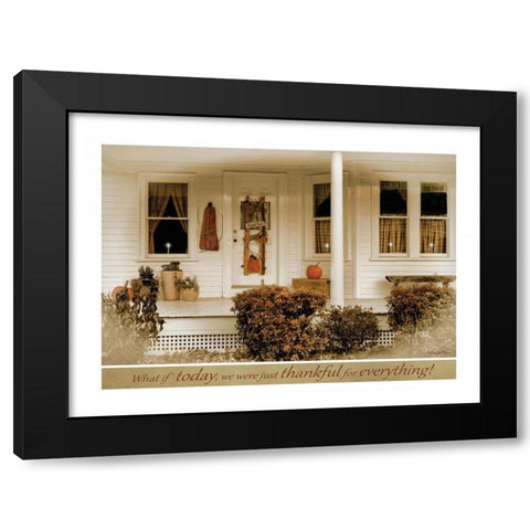 Thankful for Everything Black Modern Wood Framed Art Print by Vieira, Robin-Lee