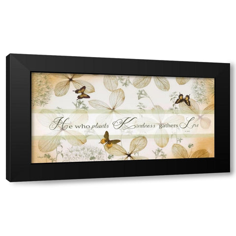 Plant Kindness Black Modern Wood Framed Art Print with Double Matting by Vieira, Robin-Lee