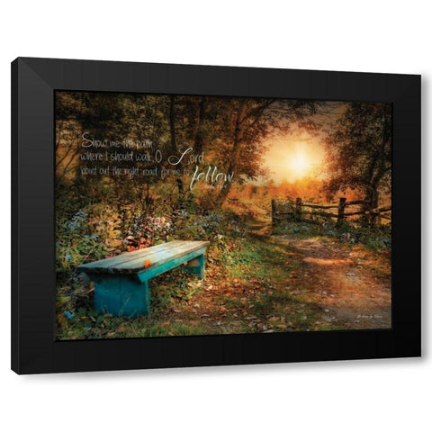 Show Me the Path Black Modern Wood Framed Art Print by Vieira, Robin-Lee