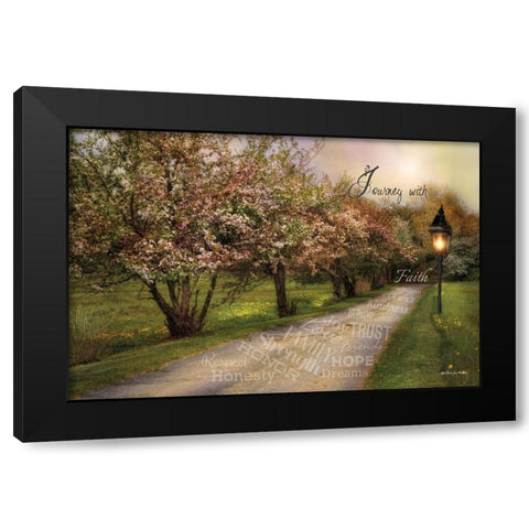 Lifes Journey Black Modern Wood Framed Art Print by Vieira, Robin-Lee