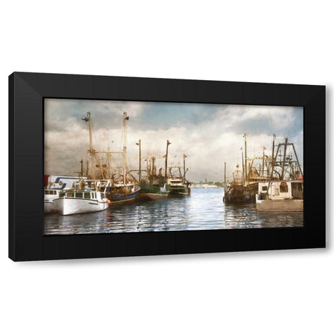 Harborside Black Modern Wood Framed Art Print by Vieira, Robin-Lee
