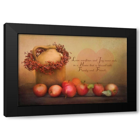 Family and Friends Black Modern Wood Framed Art Print with Double Matting by Vieira, Robin-Lee
