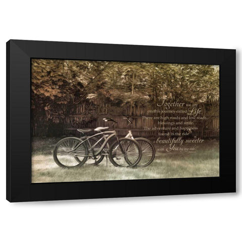 Journey Together Black Modern Wood Framed Art Print with Double Matting by Vieira, Robin-Lee