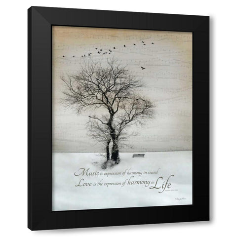 Harmony Black Modern Wood Framed Art Print with Double Matting by Vieira, Robin-Lee