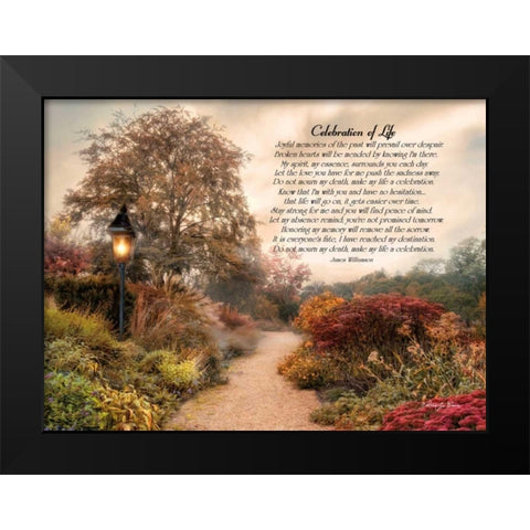 Celebration of Life Black Modern Wood Framed Art Print by Vieira, Robin-Lee