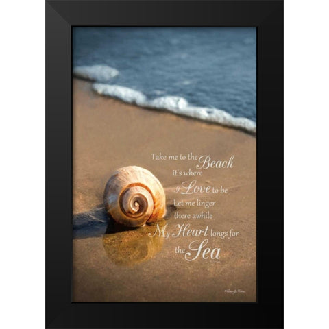 Take Me to the Beach Black Modern Wood Framed Art Print by Vieira, Robin-Lee