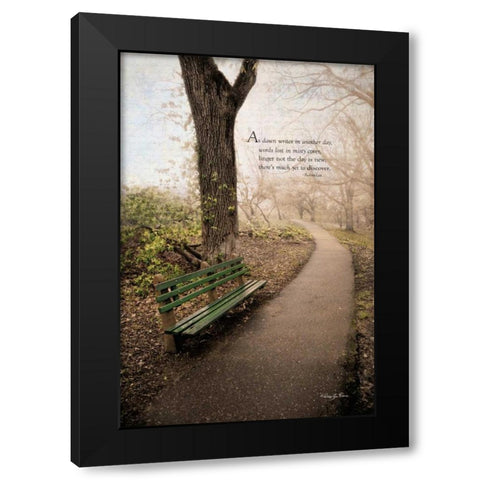 Through the Mist Black Modern Wood Framed Art Print by Vieira, Robin-Lee
