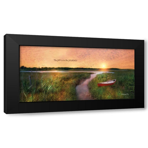Joy in the Journey Black Modern Wood Framed Art Print by Vieira, Robin-Lee