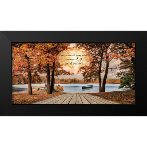 Embrace Life Black Modern Wood Framed Art Print by Vieira, Robin-Lee