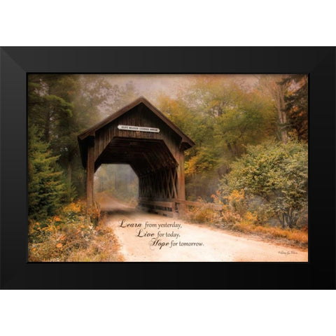 Live for Today Black Modern Wood Framed Art Print by Vieira, Robin-Lee