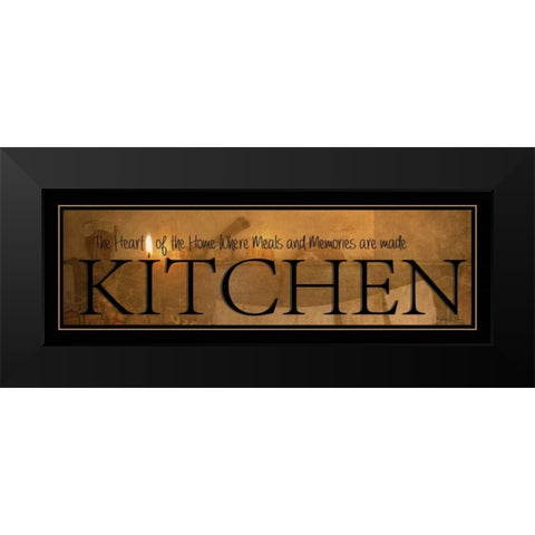 Kitchen Black Modern Wood Framed Art Print by Vieira, Robin-Lee