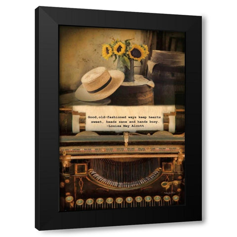Old-Fashioned Ways Black Modern Wood Framed Art Print with Double Matting by Vieira, Robin-Lee