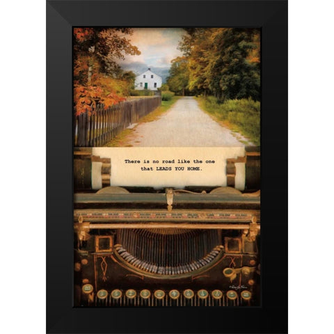 There is No Road Black Modern Wood Framed Art Print by Vieira, Robin-Lee