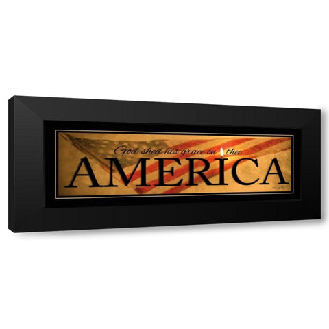 America Black Modern Wood Framed Art Print with Double Matting by Vieira, Robin-Lee
