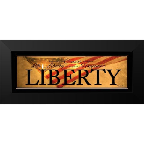 Liberty Black Modern Wood Framed Art Print by Vieira, Robin-Lee