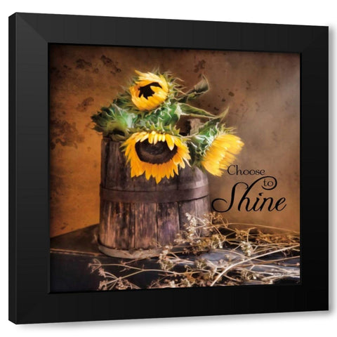 Choose to Shine Black Modern Wood Framed Art Print with Double Matting by Vieira, Robin-Lee