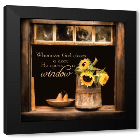 God Opens Windows Black Modern Wood Framed Art Print by Vieira, Robin-Lee