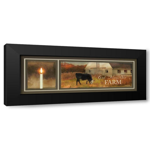 God Bless Our Farm Black Modern Wood Framed Art Print by Vieira, Robin-Lee