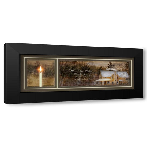 God Bless Our Home Black Modern Wood Framed Art Print with Double Matting by Vieira, Robin-Lee