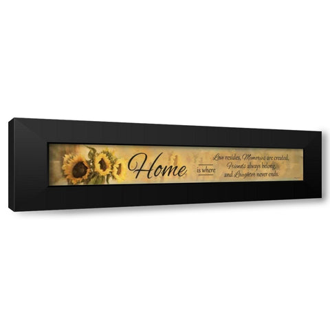 Home Isâ€¦ Black Modern Wood Framed Art Print with Double Matting by Vieira, Robin-Lee