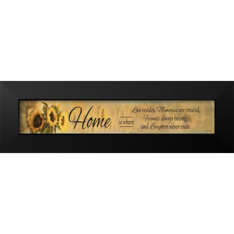 Home Isâ€¦ Black Modern Wood Framed Art Print by Vieira, Robin-Lee